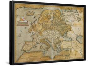 Mappa Europa - Antique Style Europe Map Poster-null-Framed Poster