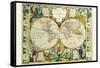 Mappa Monde Carte Universelle De La Terre-Jean Baptiste Nolin-Framed Stretched Canvas