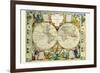 Mappa Monde Carte Universelle De La Terre-Jean Baptiste Nolin-Framed Premium Giclee Print