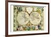 Mappa Monde Carte Universelle De La Terre-Jean Baptiste Nolin-Framed Premium Giclee Print