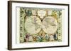 Mappa Monde Carte Universelle De La Terre-Jean Baptiste Nolin-Framed Art Print