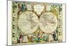 Mappa Monde Carte Universelle De La Terre-Jean Baptiste Nolin-Mounted Art Print