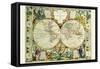 Mappa Monde Carte Universelle De La Terre-Jean Baptiste Nolin-Framed Stretched Canvas