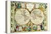 Mappa Monde Carte Universelle De La Terre-Jean Baptiste Nolin-Stretched Canvas