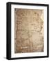 Mappa Mundi, Created in England or France, Ink on Parchment, Circa 1191-1218-null-Framed Giclee Print