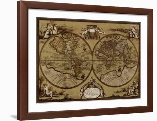 Mappamondo-null-Framed Art Print