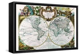 Mappe Monde Nouvelle-George Louis Le Rouge-Framed Stretched Canvas