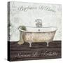 Mapped Bath-Victoria Brown-Stretched Canvas