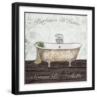 Mapped Bath-Victoria Brown-Framed Art Print