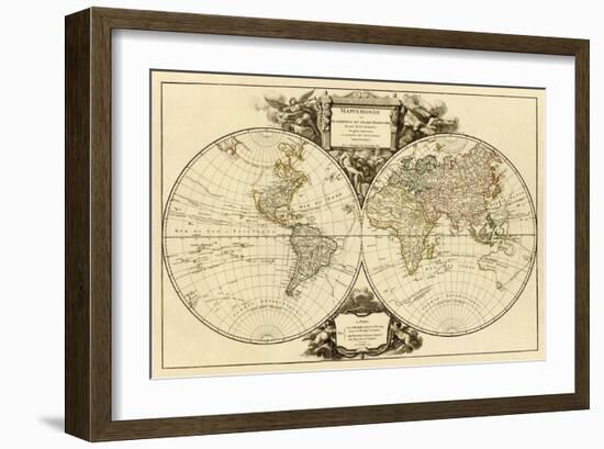 Mappemonde, c.1752-Robert De Vaugondy-Framed Art Print