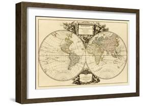 Mappemonde, c.1752-Robert De Vaugondy-Framed Art Print