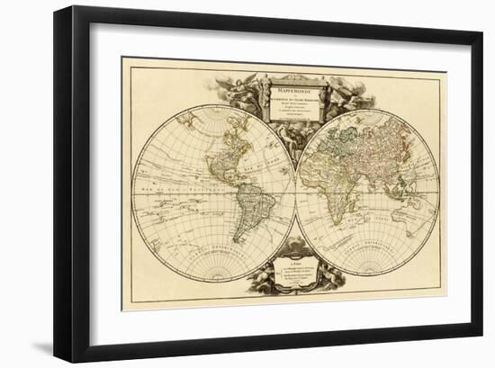 Mappemonde, c.1752-Robert De Vaugondy-Framed Art Print