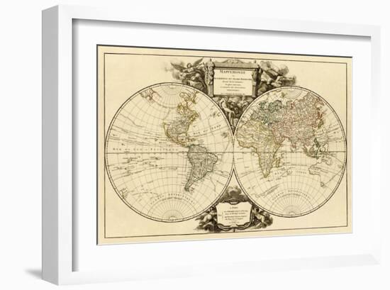 Mappemonde, c.1752-Robert De Vaugondy-Framed Art Print