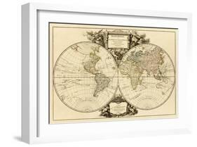 Mappemonde, c.1752-Robert De Vaugondy-Framed Art Print