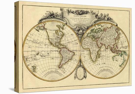 Mappemonde, c.1782-Jean Janvier-Stretched Canvas