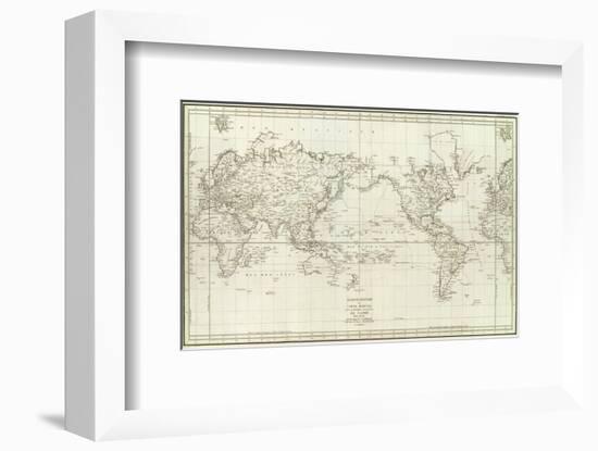 Mappemonde, c.1797-Jean-francois De Galaup La Perouse-Framed Art Print