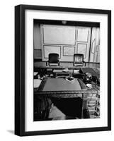 Maps and Furniture in Office That is Part of Suite of the Highest Ranking Officer at the Pentagon-Myron Davis-Framed Photographic Print