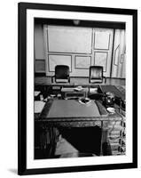 Maps and Furniture in Office That is Part of Suite of the Highest Ranking Officer at the Pentagon-Myron Davis-Framed Photographic Print