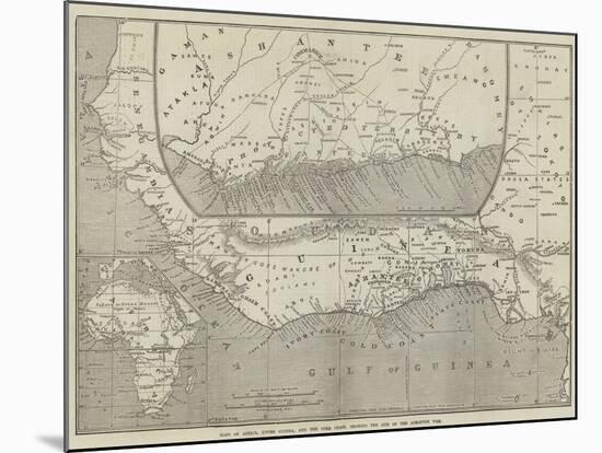 Maps of Africa, Upper Guinea, and the Gold Coast, Showing the Site of the Ashantee War-John Dower-Mounted Giclee Print