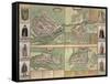 Maps of Galway, Dublin, Limerick, and Cork, in Civitates Orbis Terrarum by Braun and Hogenberg-Joris Hoefnagel-Framed Stretched Canvas