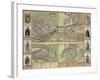 Maps of Galway, Dublin, Limerick, and Cork, in Civitates Orbis Terrarum by Braun and Hogenberg-Joris Hoefnagel-Framed Giclee Print