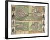 Maps of Galway, Dublin, Limerick, and Cork, in Civitates Orbis Terrarum by Braun and Hogenberg-Joris Hoefnagel-Framed Giclee Print