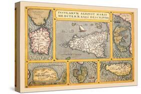 Maps of Italian Islands-Abraham Ortelius-Stretched Canvas