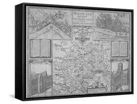 Maps of London, 1610-John Norden-Framed Stretched Canvas