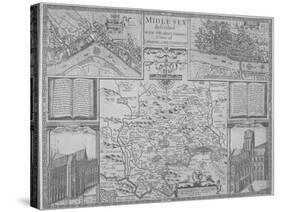 Maps of London, 1610-John Norden-Stretched Canvas