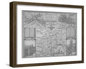 Maps of London, 1610-John Norden-Framed Giclee Print