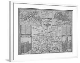 Maps of London, 1610-John Norden-Framed Giclee Print