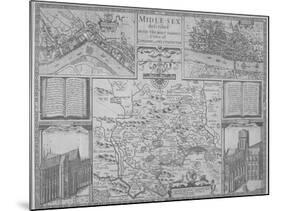 Maps of London, 1610-John Norden-Mounted Giclee Print