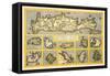 Maps of Mediterranean Islands-Abraham Ortelius-Framed Stretched Canvas