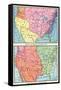 Maps of North American Colonies Before and after the French and Indian War, c.1700-null-Framed Stretched Canvas