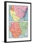 Maps of North American Colonies Before and after the French and Indian War, c.1700-null-Framed Giclee Print