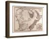 Maps of Western Australia, Tasmania and New Zealand, 1872-null-Framed Giclee Print