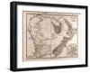 Maps of Western Australia, Tasmania and New Zealand, 1872-null-Framed Giclee Print