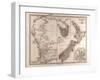 Maps of Western Australia, Tasmania and New Zealand, 1872-null-Framed Giclee Print