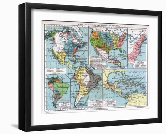 Maps to Illustrate the History of America, 1901-null-Framed Giclee Print