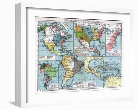 Maps to Illustrate the History of America, 1901-null-Framed Giclee Print