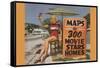 Maps to the Stars' Homes Vendor, Los Angeles, California-null-Framed Stretched Canvas