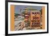 Maps to the Stars' Homes Vendor, Los Angeles, California-null-Framed Premium Giclee Print