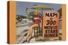 Maps to the Stars' Homes Vendor, Los Angeles, California-null-Stretched Canvas