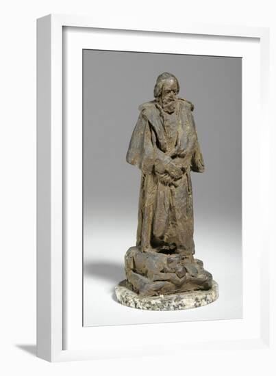 Maquette for Alfred, Lord Tennyson Seated at Trinity College, Cambridge, C.1909-William Hamo Thornycroft-Framed Giclee Print