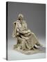 Maquette for Alfred, Lord Tennyson Seated at Trinity College, Cambridge, C.1909-William Hamo Thornycroft-Stretched Canvas