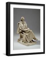 Maquette for Alfred, Lord Tennyson Seated at Trinity College, Cambridge, C.1909-William Hamo Thornycroft-Framed Giclee Print