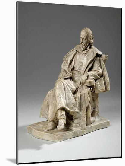 Maquette for Alfred, Lord Tennyson Seated at Trinity College, Cambridge, C.1909-William Hamo Thornycroft-Mounted Giclee Print