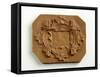 Maquette for an Octagonal Plaque-Alfred Gilbert-Framed Stretched Canvas