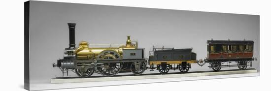 Maquette : Locomotive à vapeur-null-Stretched Canvas