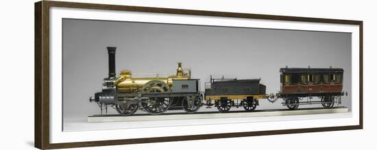 Maquette : Locomotive à vapeur-null-Framed Premium Giclee Print